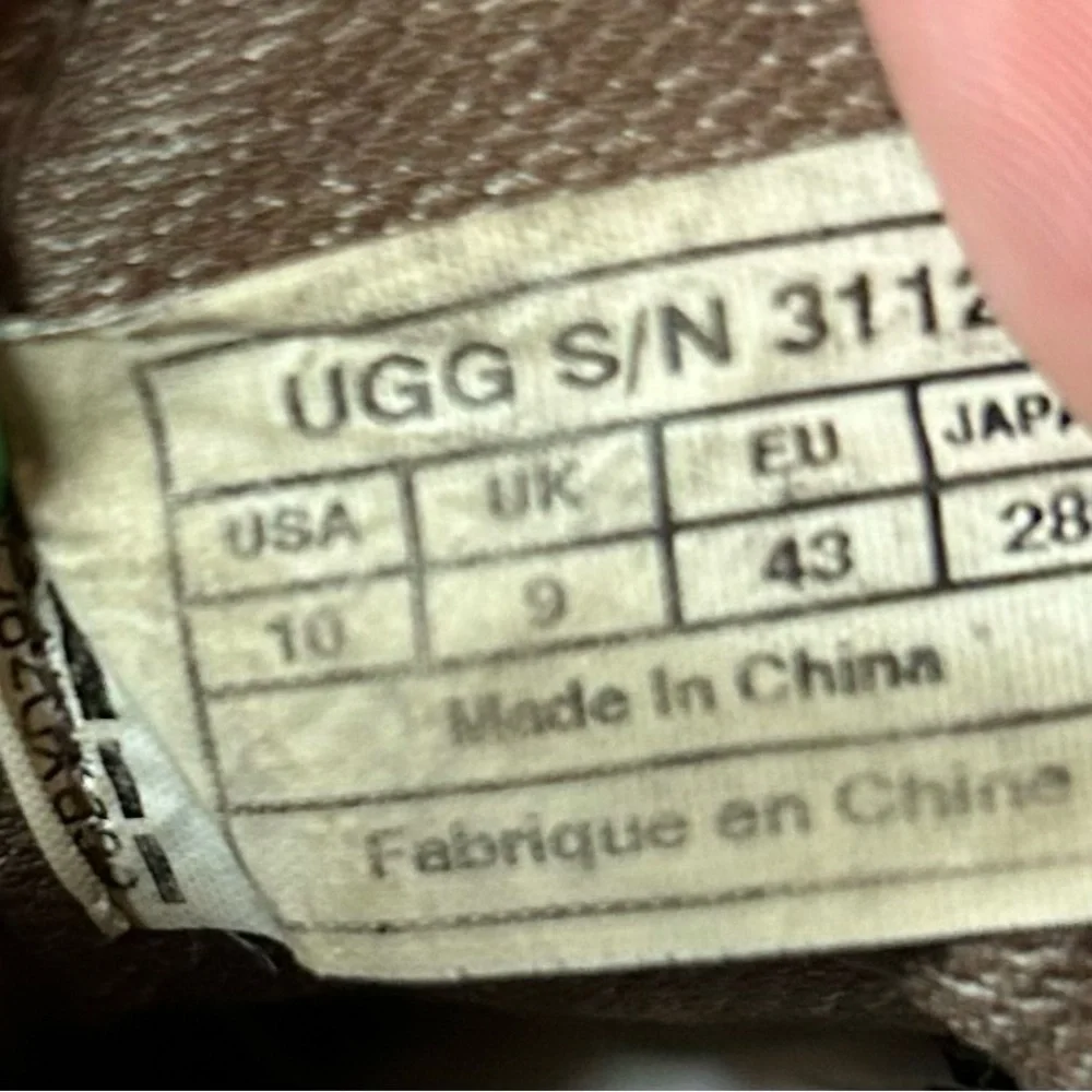 UGG Australia Boat Shoes Mens Brown Moc Toe Lace Up Leather size 10